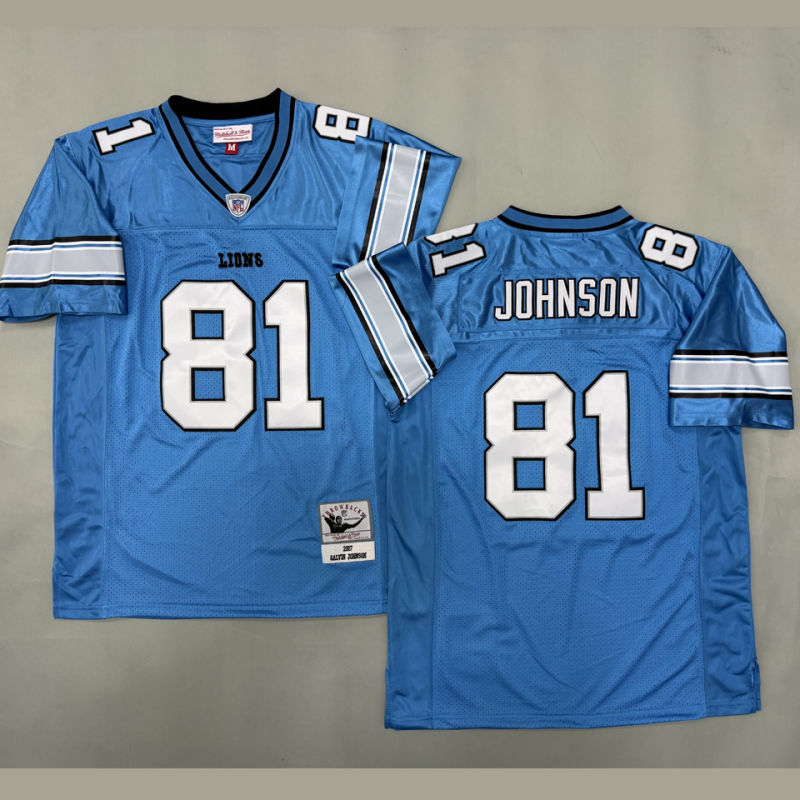 JOHNSON #81 Men's Detroit Lions Retro NFL Jersey