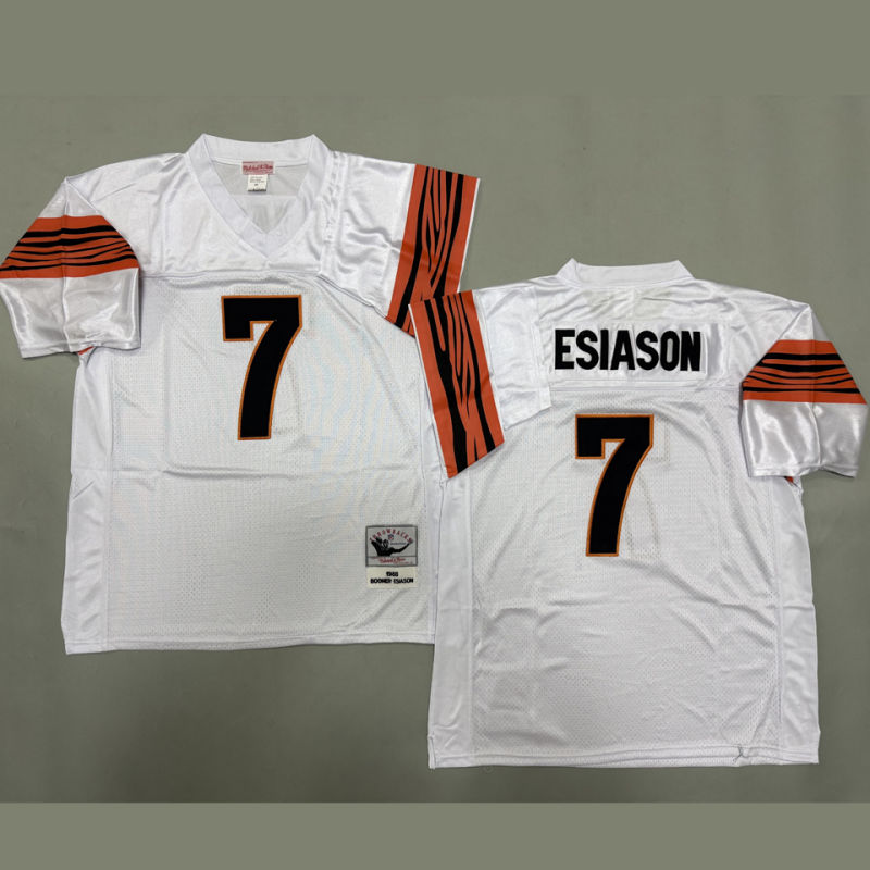 WOODSZ #7 Men's Cincinnati Bengals Retro NFL Jersey