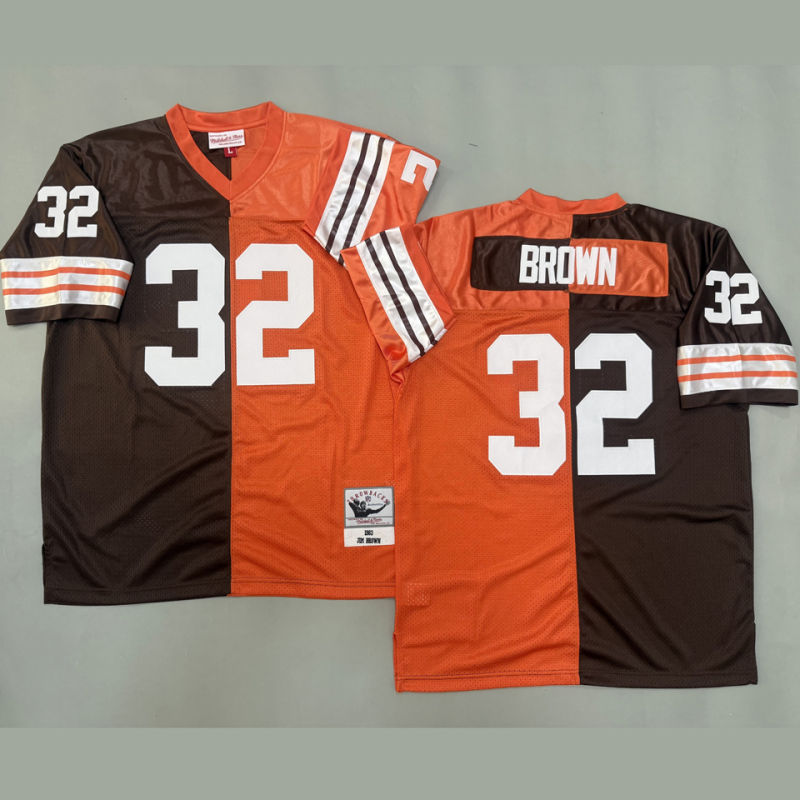 BROWN #32 Men's Cleveland Browns Retro NFL Jersey