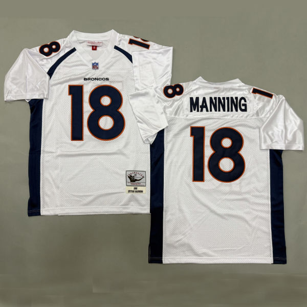 MANNING #18 Men's Denver Broncos Retro NFL Jersey 野马