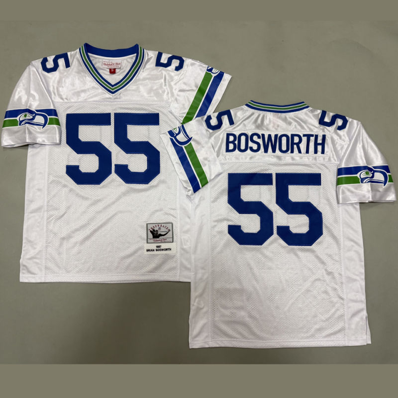 BOSWORTH #55 Seattle Seahawks Retro NFL Jersey
