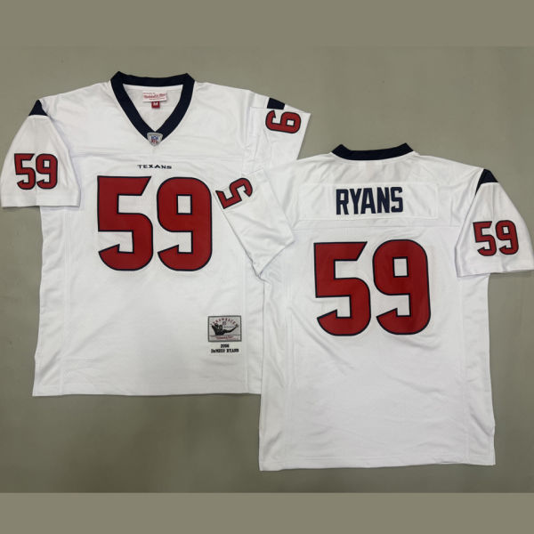 RYANS #59 Men's Houston Texans Retro NFL Jersey 德州人