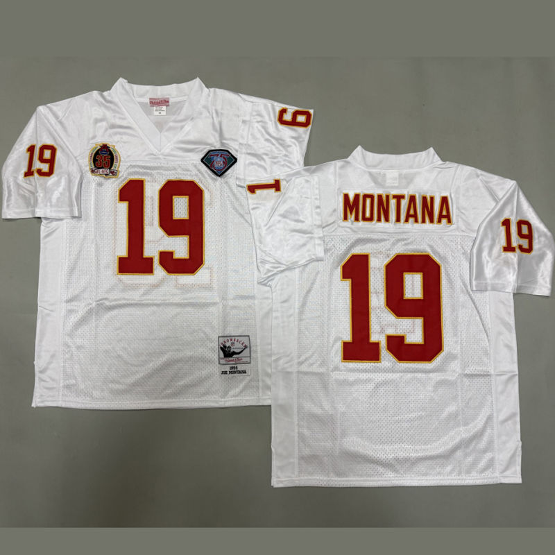 MONTANA #19 Men's Kansas City Chiefs Retro NFL Jersey