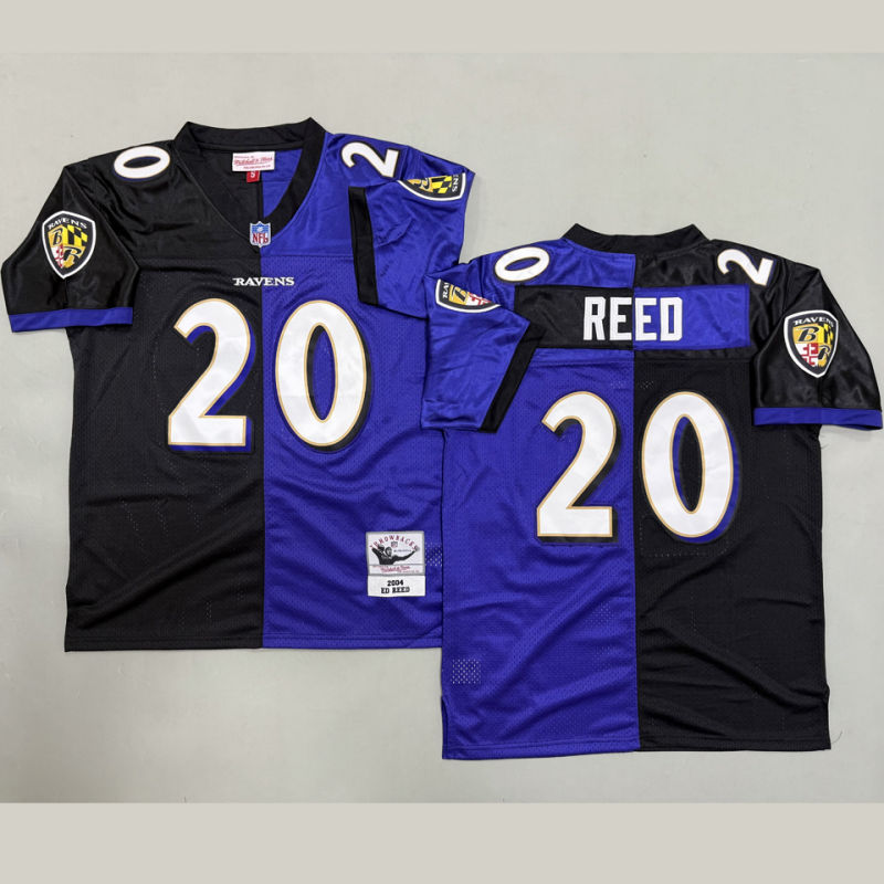 REED #20 Men's Baltimore Ravens Retro NFL Jersey