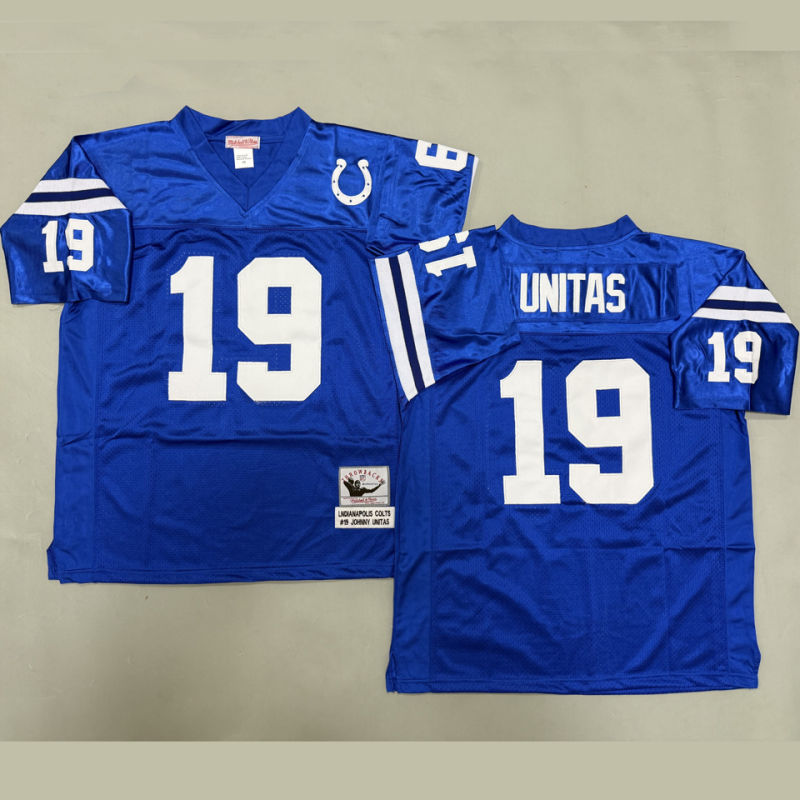 UNITAS #19 Men's Indianapolis Colts Retro NFL Jersey