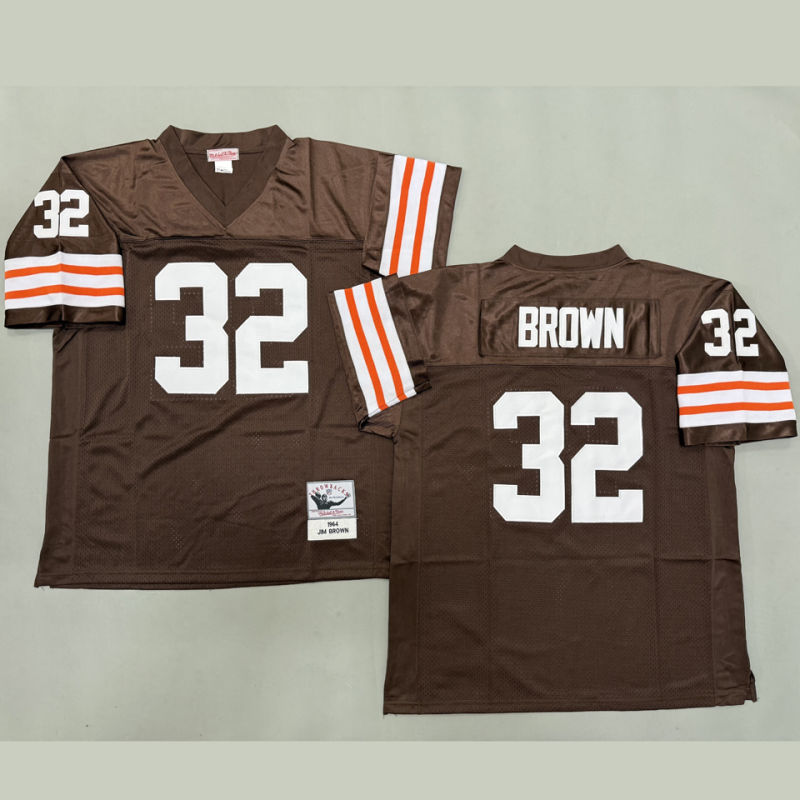 BROWN #32 Men's Cleveland Browns Retro NFL Jersey