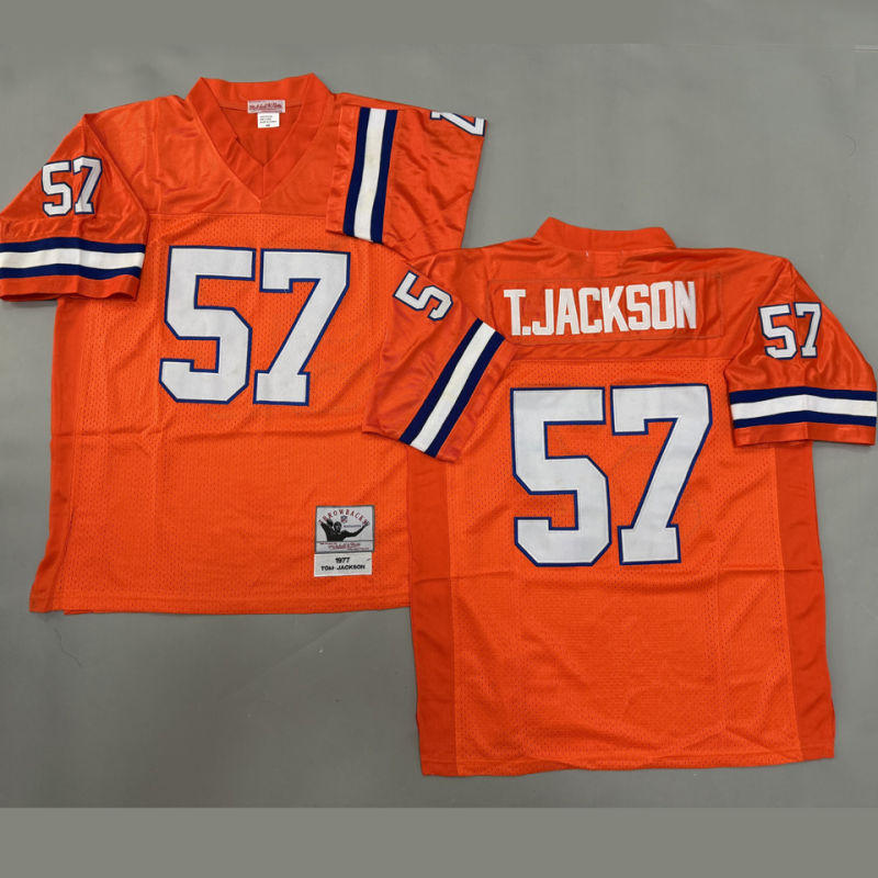 T JACKSON #57 Men's Denver Broncos Retro NFL Jersey