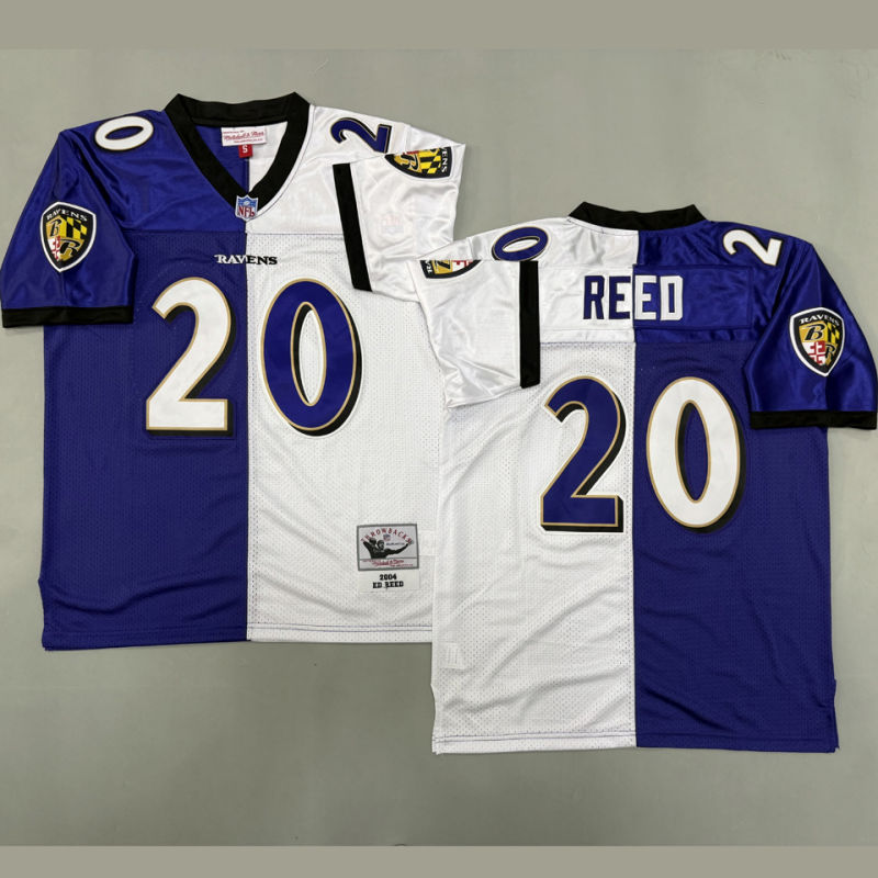REED #20 Men's Baltimore Ravens Retro NFL Jersey