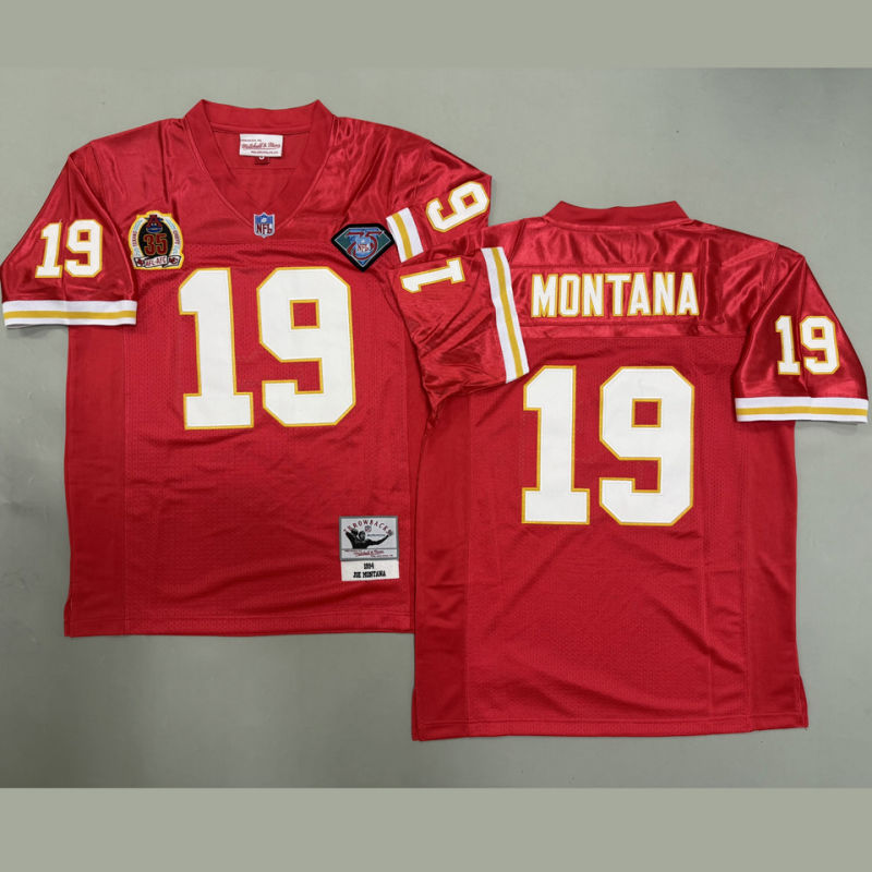 MONTANA #19 Men's Kansas City Chiefs Retro NFL Jersey