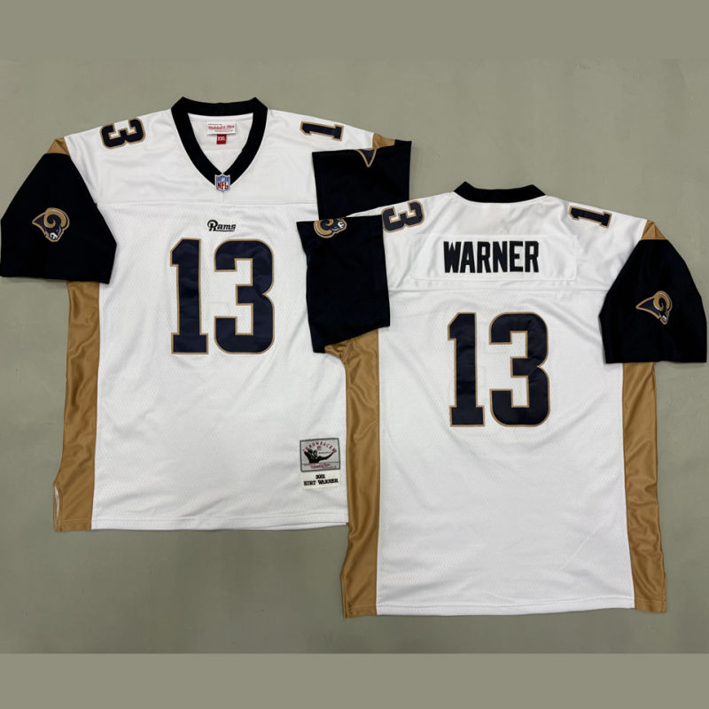 WARNER #13 Men's Los Angeles Rams Retro NFL Jersey