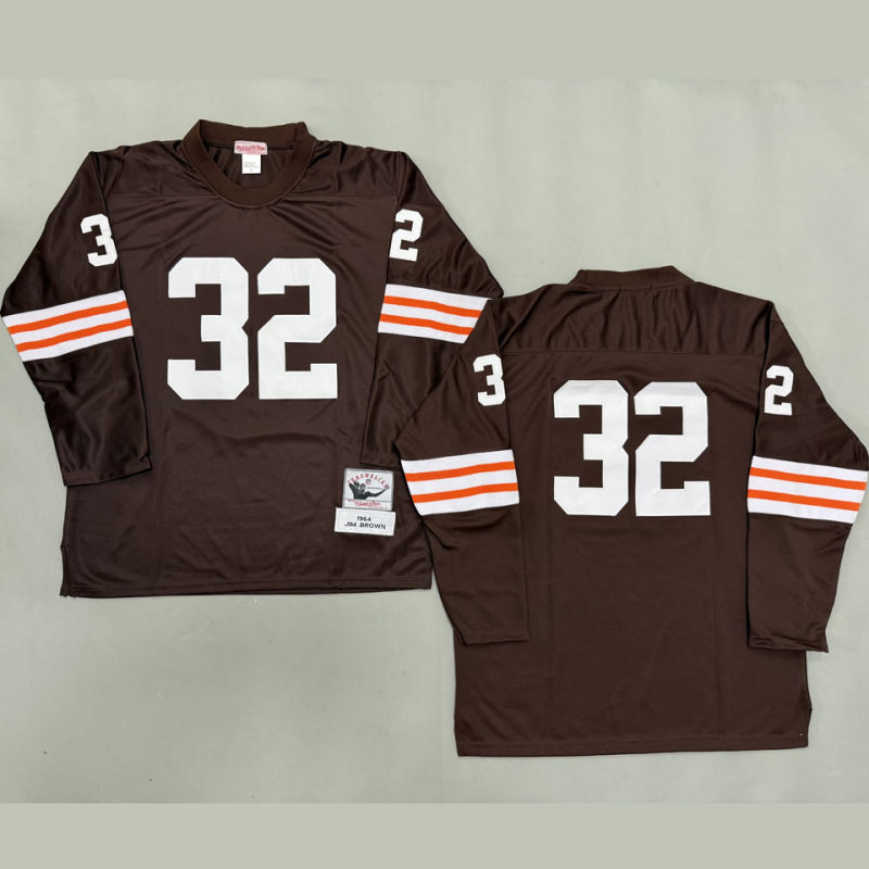 BROWN #32 Men's Cleveland Browns Retro NFL Jersey