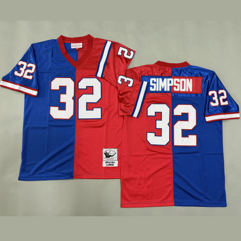 SIMPSON #32 Men's Buffalo Bills Retro NFL Jersey