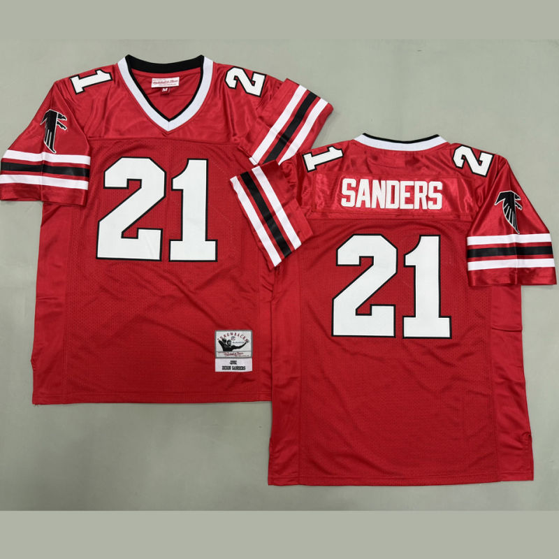 SANDERS #21 Men's Atlanta Falcons Retro NFL Jersey