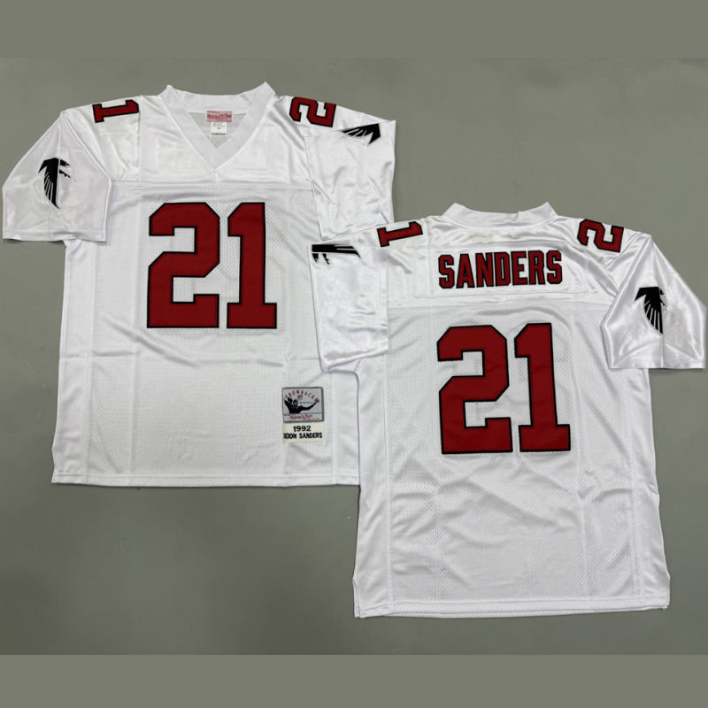 SANDERS #21 Men's Atlanta Falcons Retro NFL Jersey