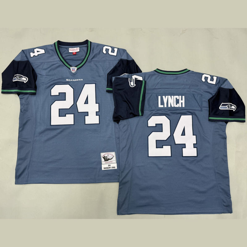 LYNCH #24 Seattle Seahawks Retro NFL Jersey