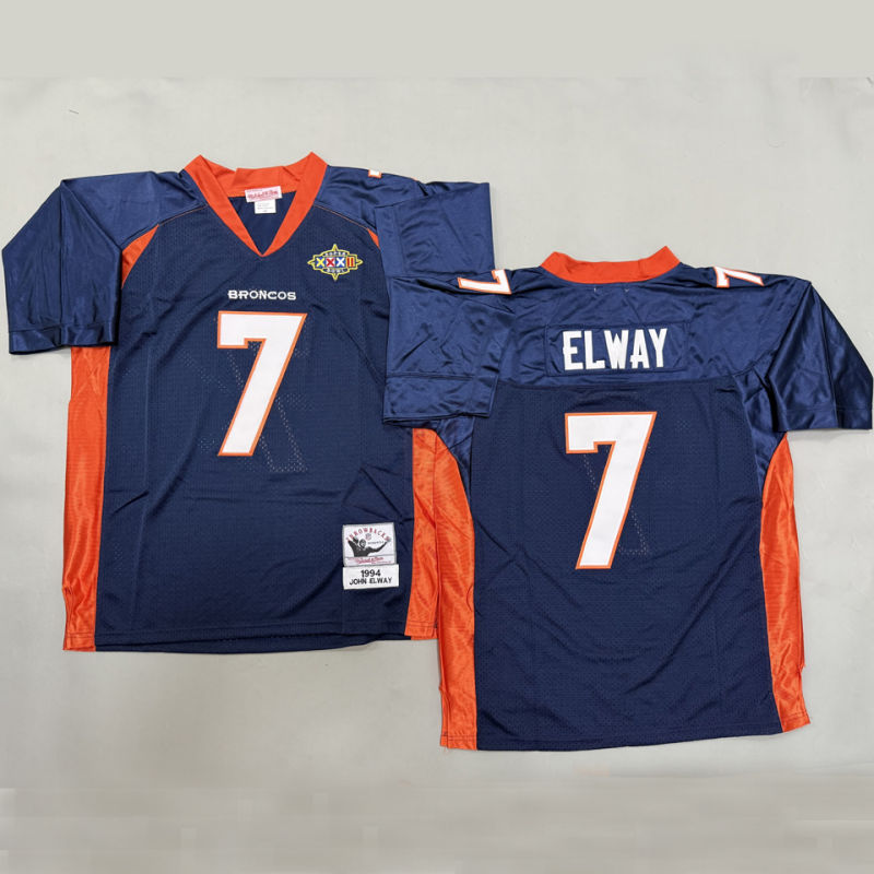 ELWAY #7 Men's Denver Broncos Retro NFL Jersey