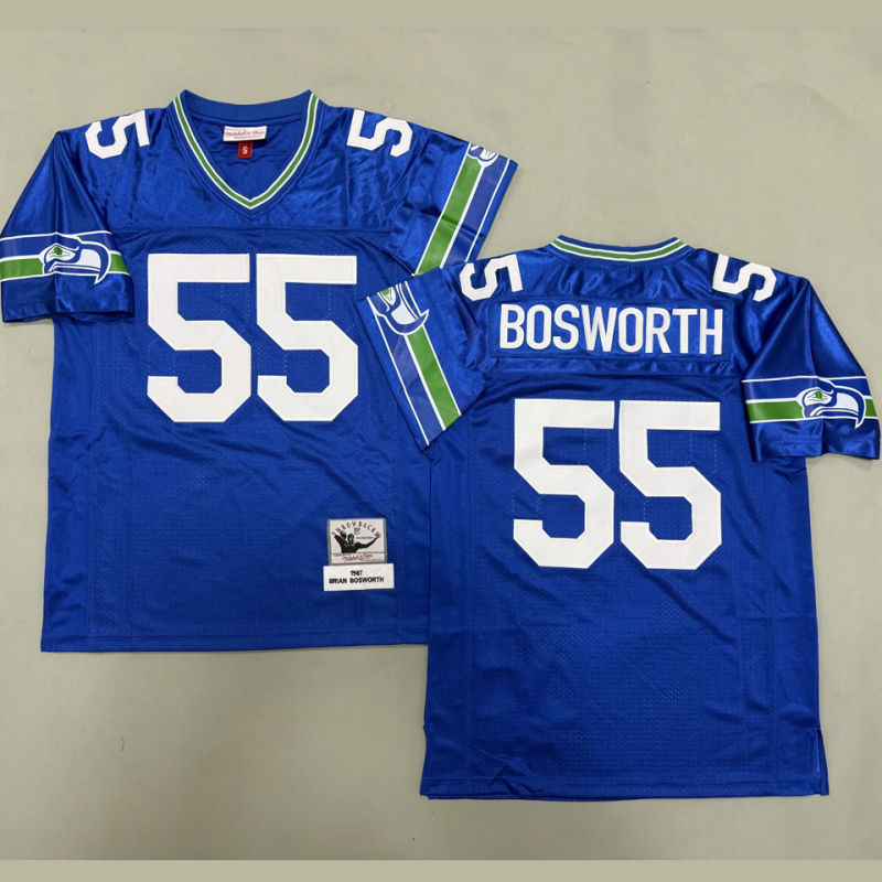 BOSWORTH #55 Seattle Seahawks Retro NFL Jersey