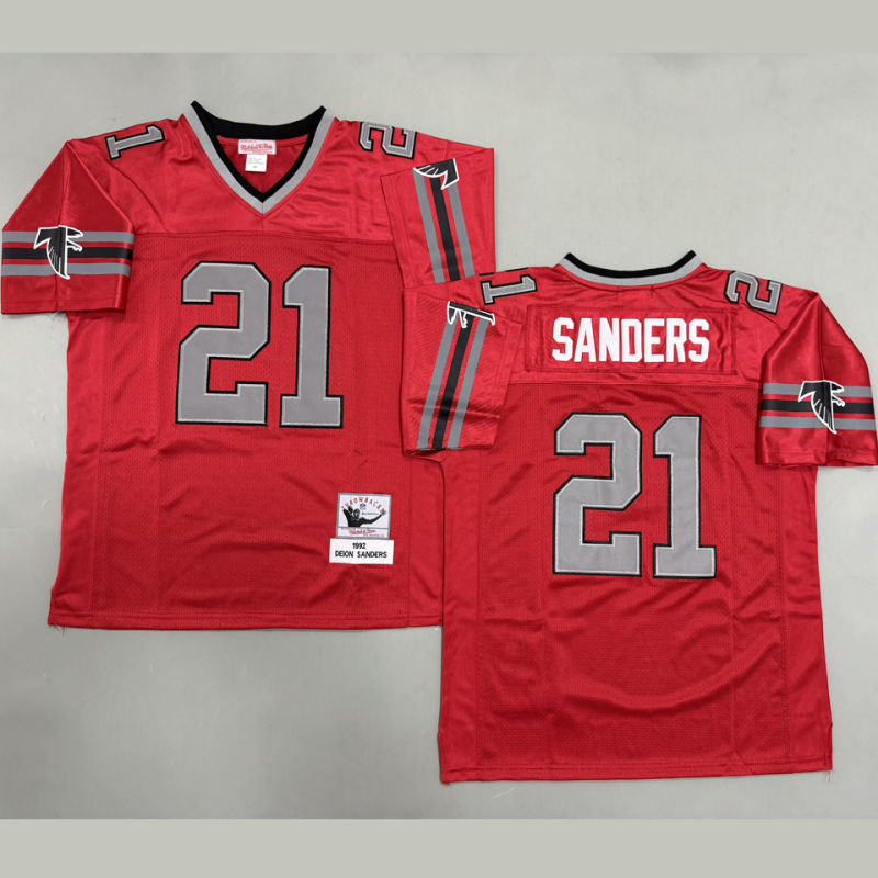SANDERS #21 Men's Atlanta Falcons Retro NFL Jersey