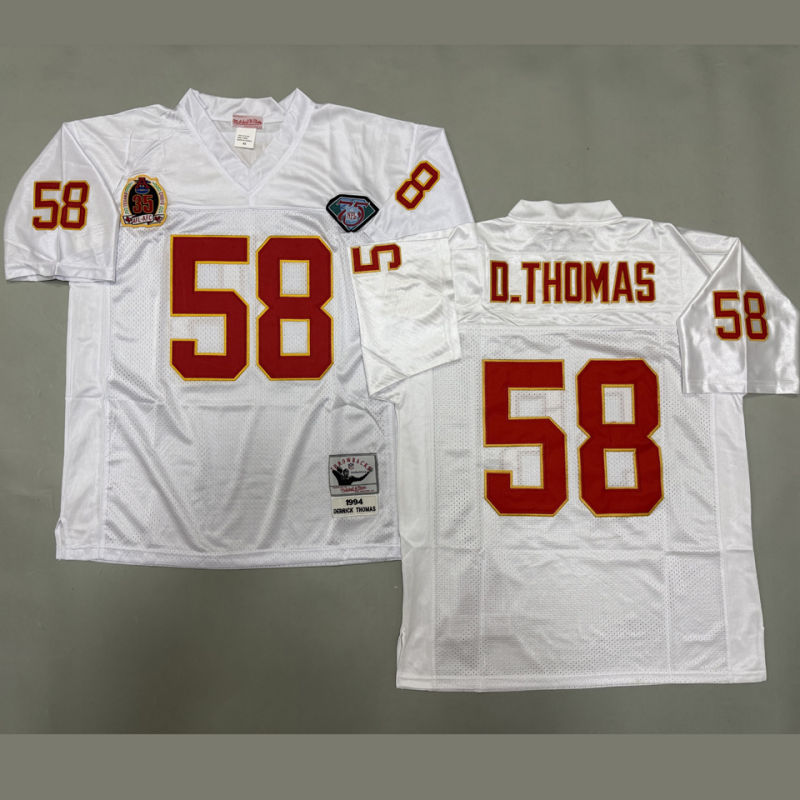 D THOMAS #58 Men's Kansas City Chiefs Retro NFL Jersey