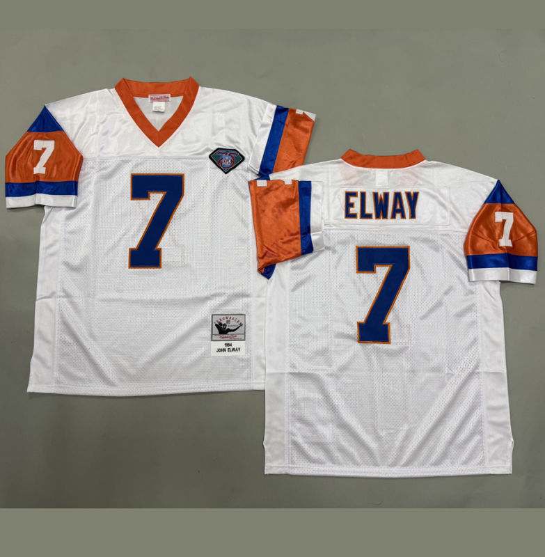 ELWAY #7 Men's Denver Broncos Retro NFL Jersey