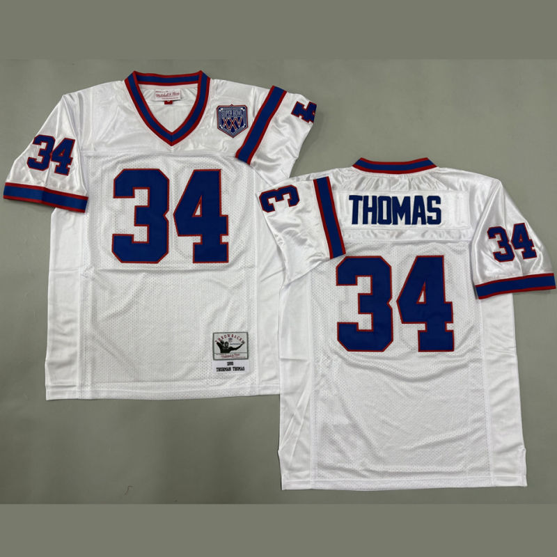 THOMAS #34 Men's Buffalo Bills Retro NFL Jersey