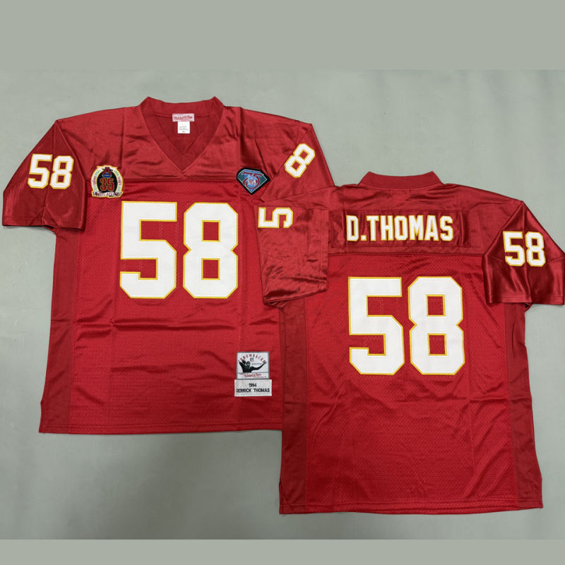 D THOMAS #58 Men's Kansas City Chiefs Retro NFL Jersey