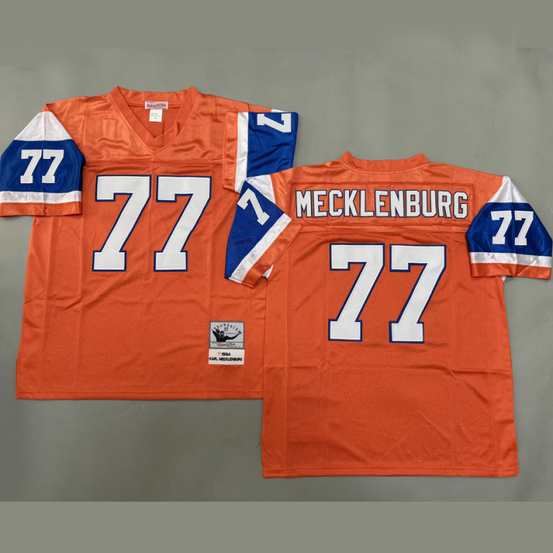MECKLENBURG #77 Men's Denver Broncos Retro NFL Jersey