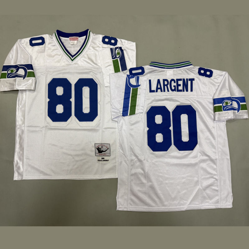 LARGENT #80 Seattle Seahawks Retro NFL Jersey