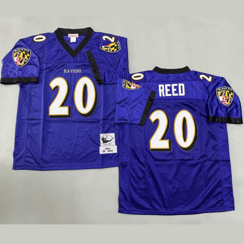 REED #20 Men's Baltimore Ravens Retro NFL Jersey