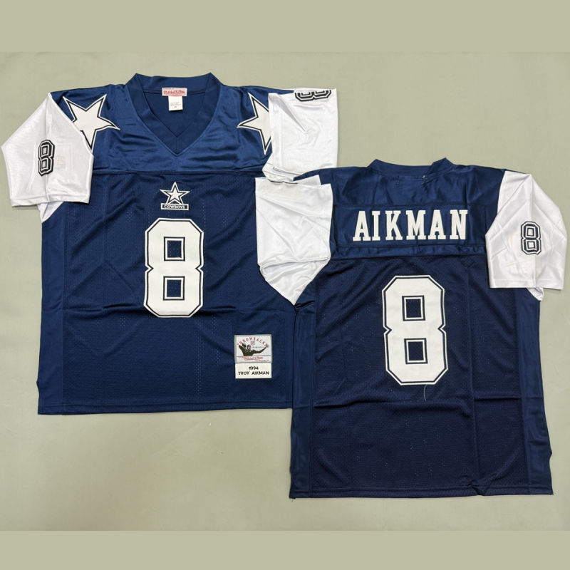 AIKMAN #8 Men's Dallas Cowboys Retro NFL Jersey