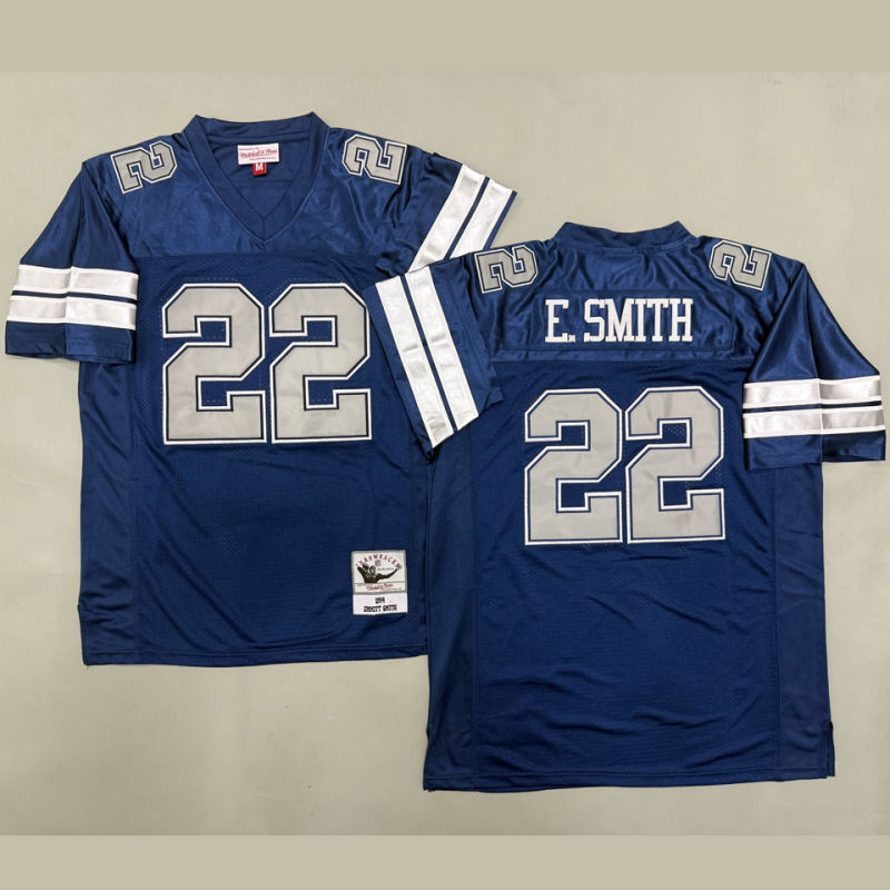 E SMITH #22 Men's Dallas Cowboys Retro NFL Jersey