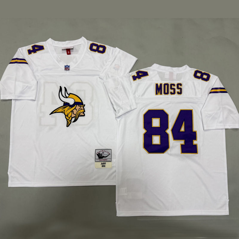 MOSS #84 Men's Minnesota Vikings Retro NFL Jersey