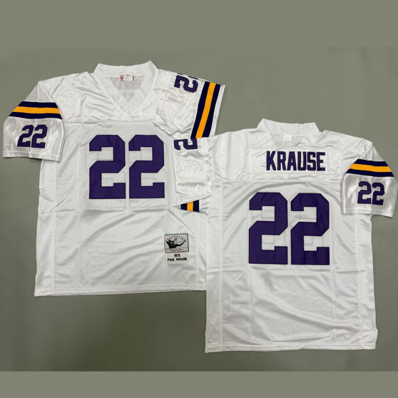 KRAUSE #22 Men's Minnesota Vikings Retro NFL Jersey