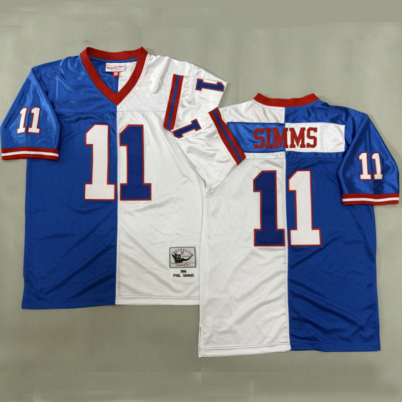 SIMMS #11 Men's New York Giants Retro NFL Jersey