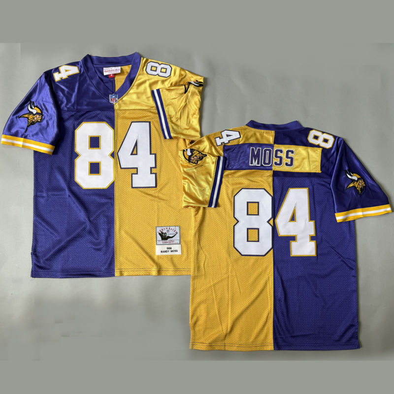 MOSS #84 Men's Minnesota Vikings Retro NFL Jersey