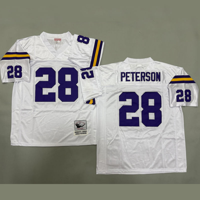 PETERSON #28 Men's Minnesota Vikings Retro NFL Jersey