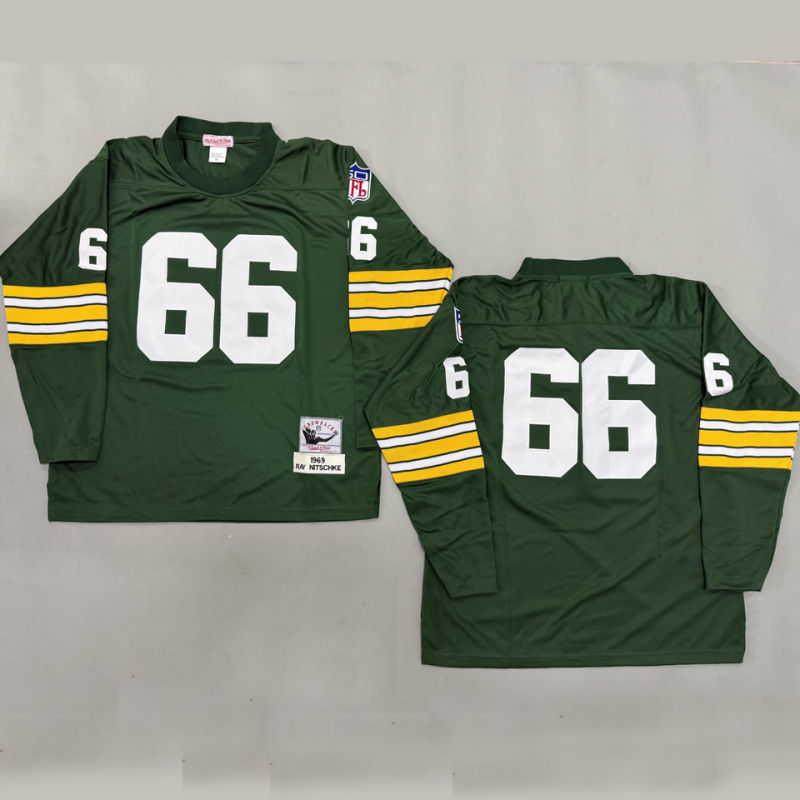NITSCHKE #66 Men's Green Bay Packers Retro NFL Jersey