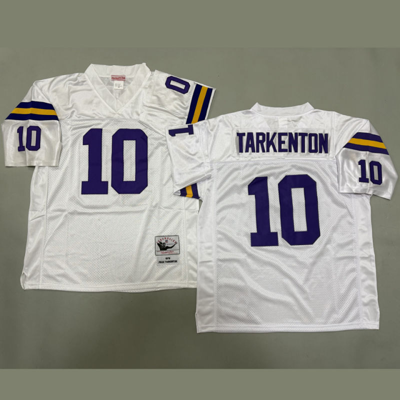 TARKENTON #10 Men's Minnesota Vikings Retro NFL Jersey