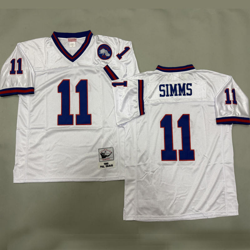 SIMMS #11 Men's New York Giants Retro NFL Jersey