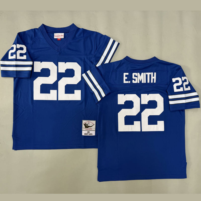 E SMITH #22 Men's Dallas Cowboys Retro NFL Jersey