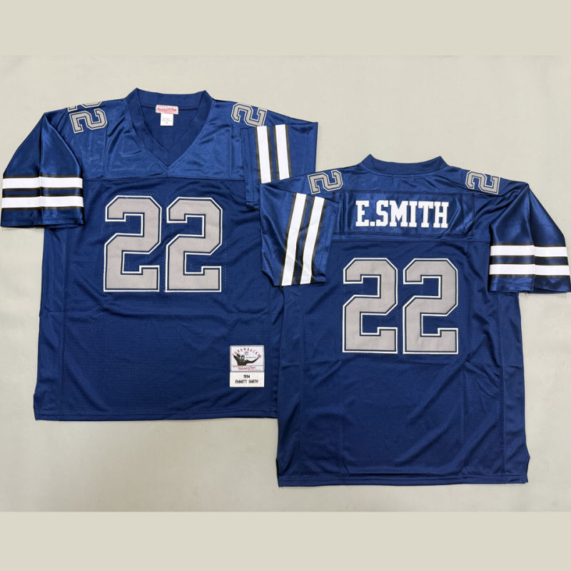 E SMITH #22 Men's Dallas Cowboys Retro NFL Jersey