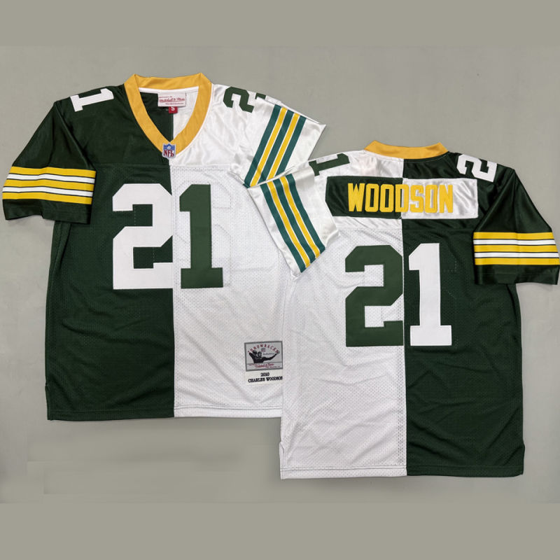 WOODSON #21 Men's Green Bay Packers Retro NFL Jersey