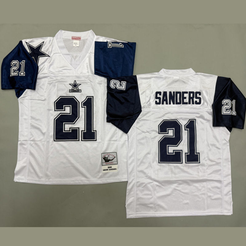 SANDERS #21 Men's Dallas Cowboys Retro NFL Jersey