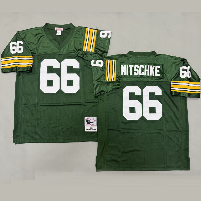 NITSCHKE #66 Men's Green Bay Packers Retro NFL Jersey