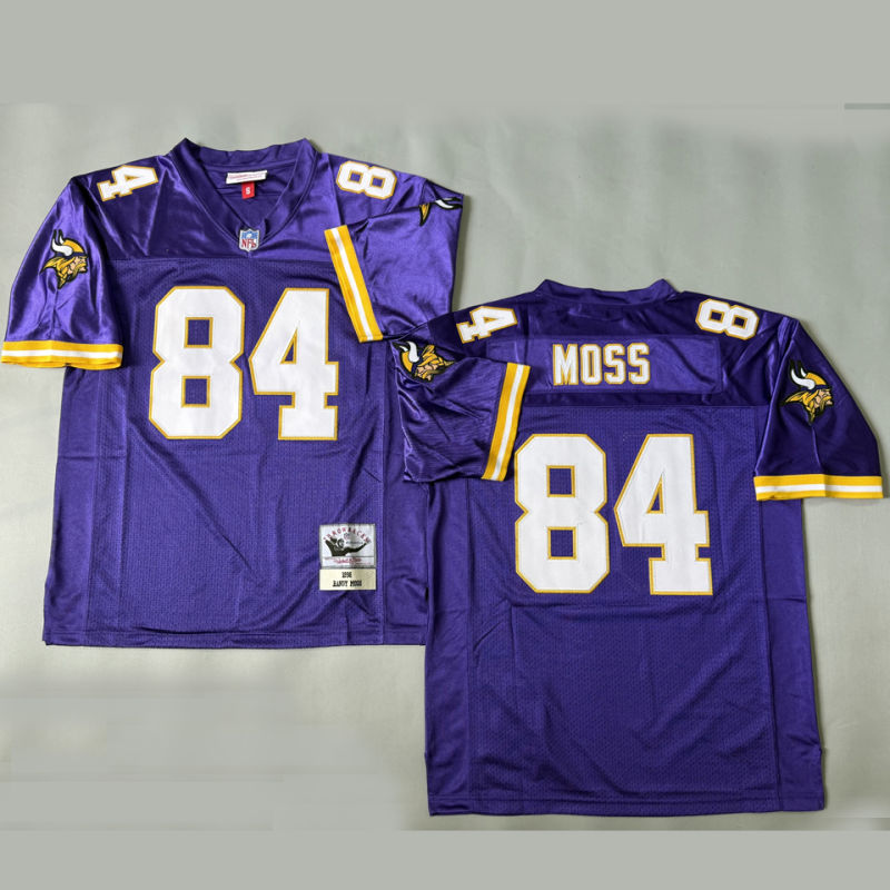 MOSS #84 Men's Minnesota Vikings Retro NFL Jersey
