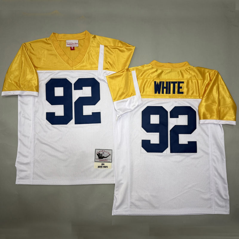 WHITE #92 Men's Green Bay Packers Retro NFL Jersey