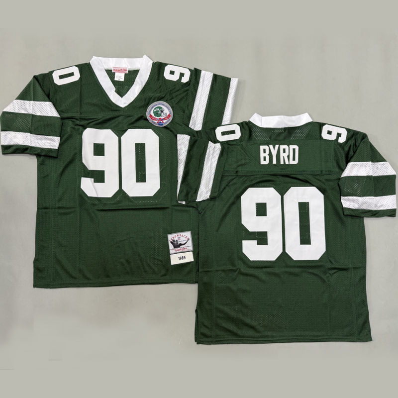 BYRD #90 Men's New York Jets Retro NFL Jersey