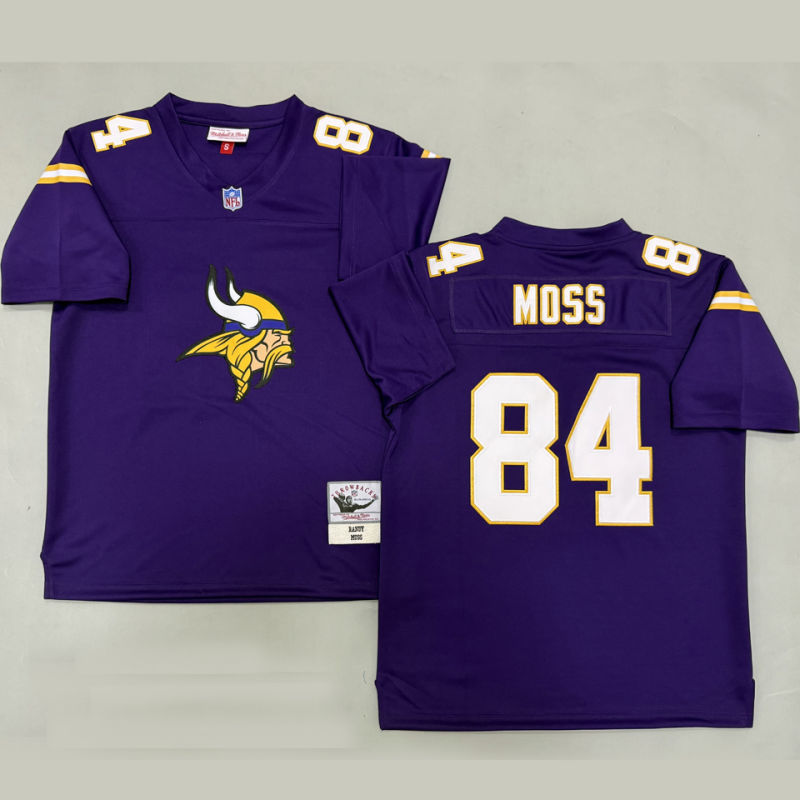 MOSS #84 Men's Minnesota Vikings Retro NFL Jersey