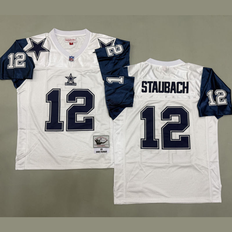 STAUBACH #12 Men's Dallas Cowboys Retro NFL Jersey