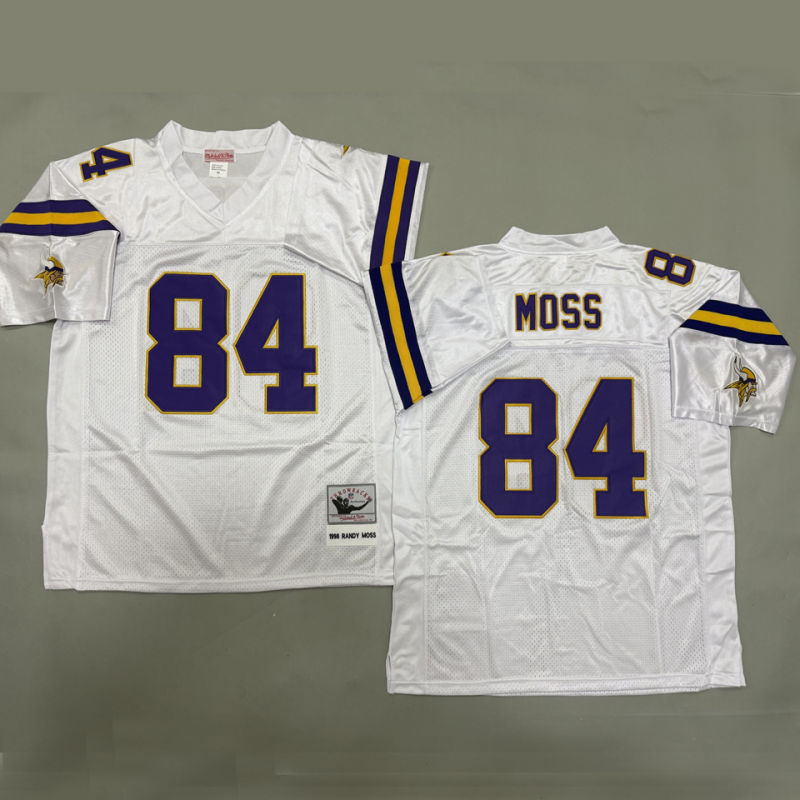 MOSS #84 Men's Minnesota Vikings Retro NFL Jersey